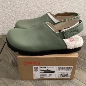 CAMPER Kids' Brutus Faux Fur Slingback Mule, size US 1/EU 33